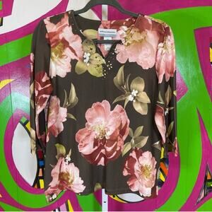 Alfred Dunner, Floral Blouse. Size PS. In excellent condition!